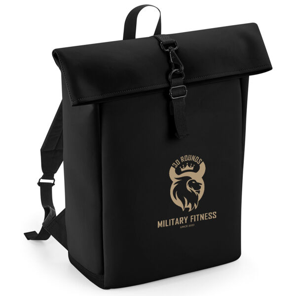 30 Rounds Military Fitness  - Matte PU rolltop backpack Thumbnail